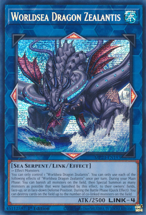 Worldsea Dragon Zealantis [MP23-EN193] Prismatic Secret Rare | Mega City Incorporated