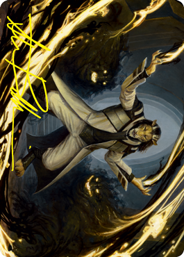 Leonin Lightscribe Art Card (Gold-Stamped Signature) [Strixhaven: School of Mages Art Series] | Mega City Incorporated