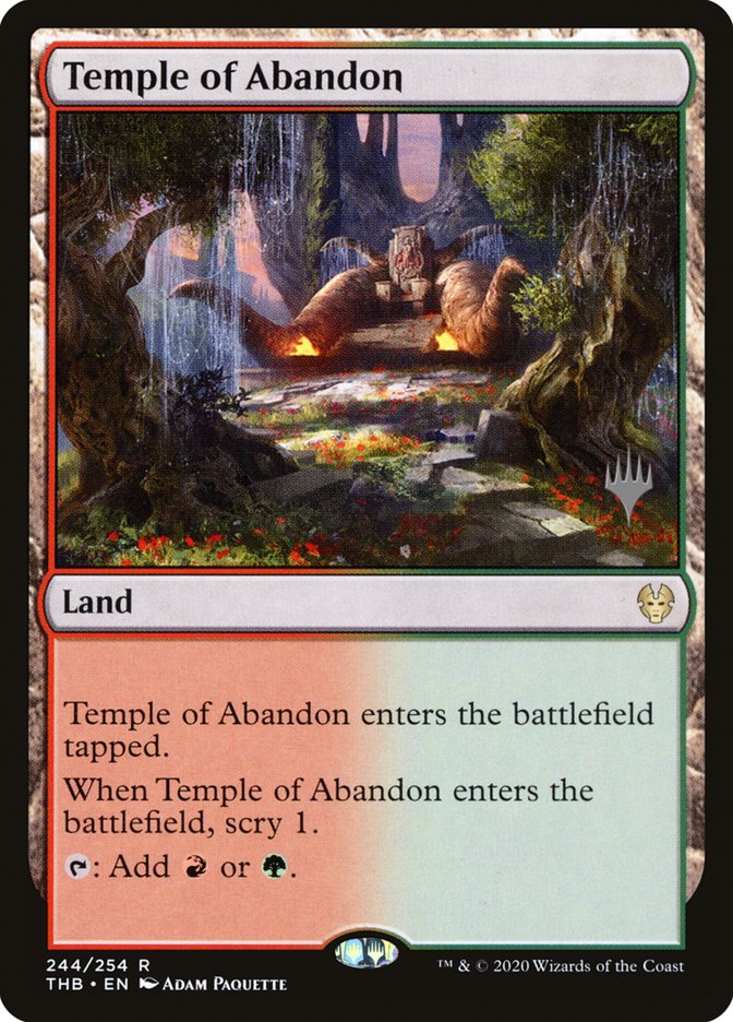 Temple of Abandon (Promo Pack) [Theros Beyond Death Promos] | Mega City Incorporated