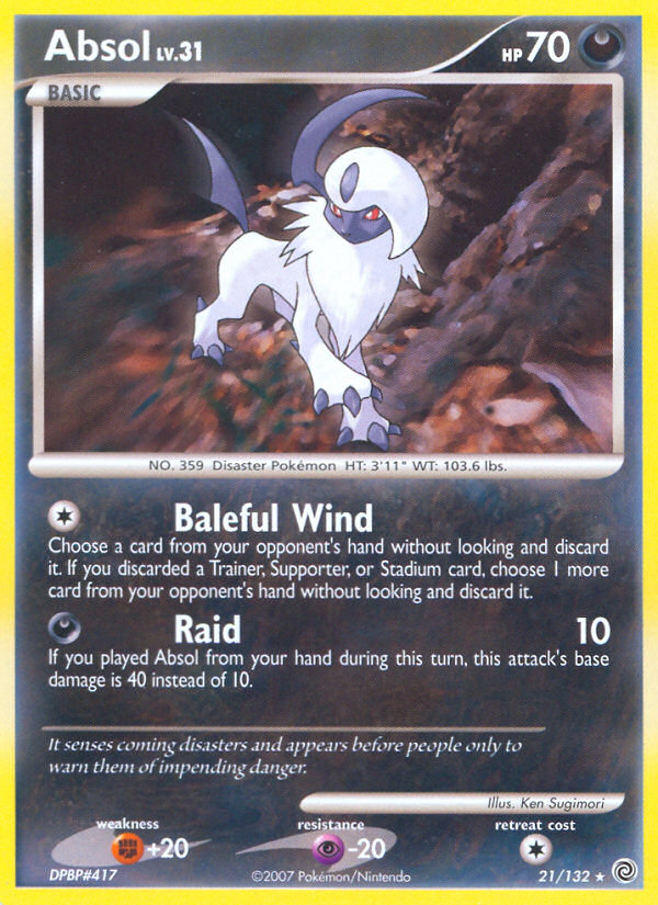 Absol (21/132) [Diamond & Pearl: Secret Wonders] | Mega City Incorporated