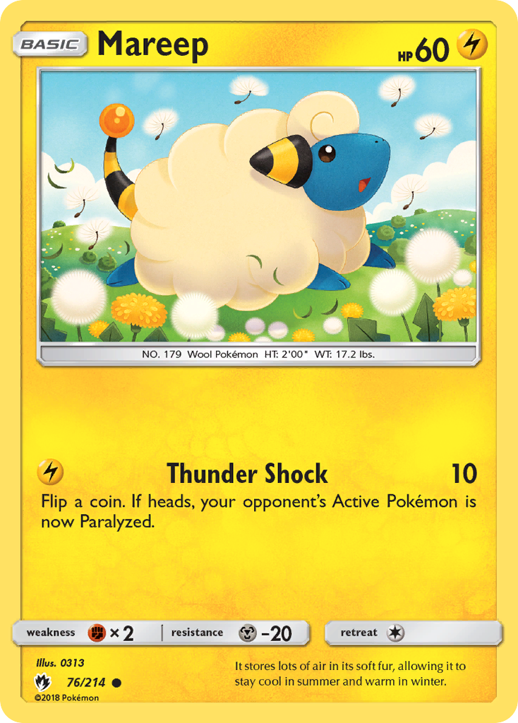 Mareep (76/214) [Sun & Moon: Lost Thunder] | Mega City Incorporated