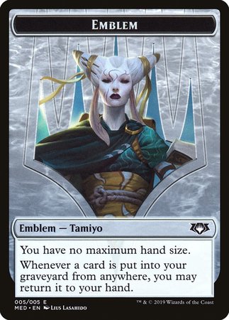 Emblem - Tamiyo, the Moon Sage [Mythic Edition Tokens] | Mega City Incorporated