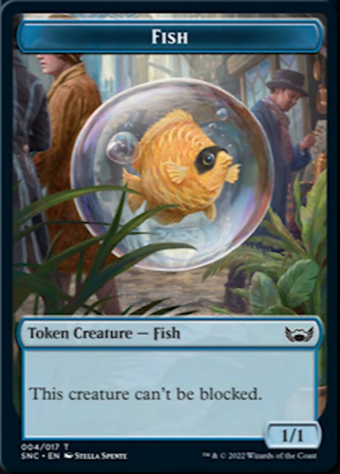 Fish // Citizen Double-sided Token [Streets of New Capenna Tokens] | Mega City Incorporated