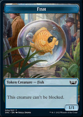 Fish // Citizen Double-sided Token [Streets of New Capenna Tokens] | Mega City Incorporated