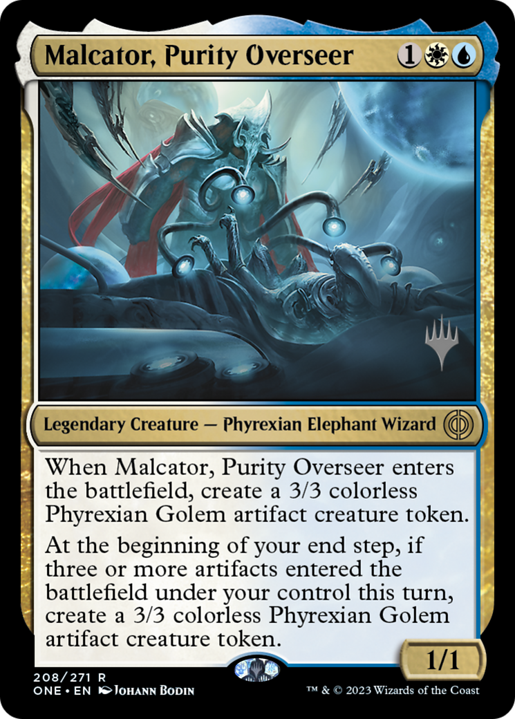 Malcator, Purity Overseer (Promo Pack) [Phyrexia: All Will Be One Promos] | Mega City Incorporated