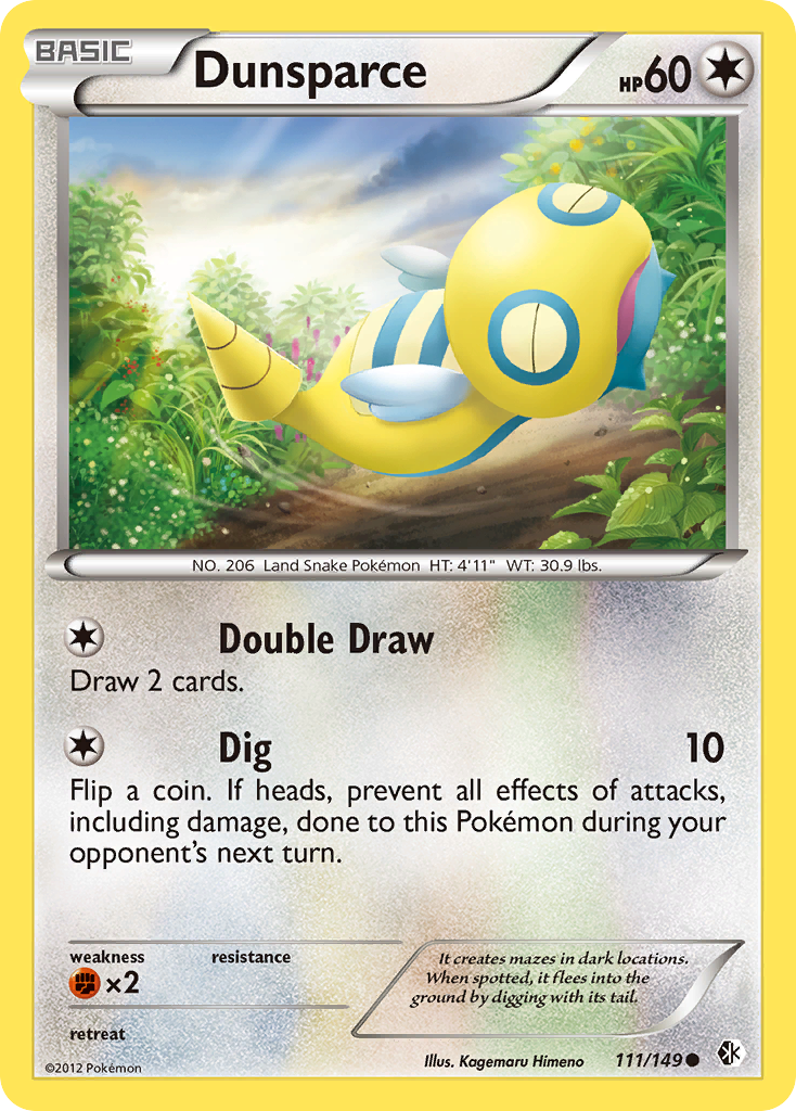 Dunsparce (111/149) [Black & White: Boundaries Crossed] | Mega City Incorporated