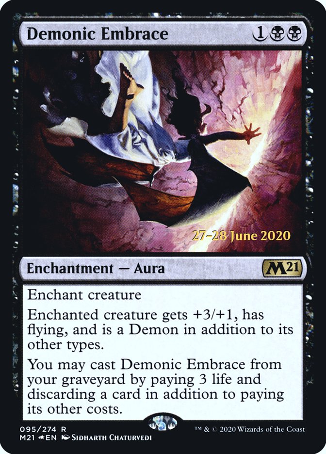 Demonic Embrace  [Core Set 2021 Prerelease Promos] | Mega City Incorporated