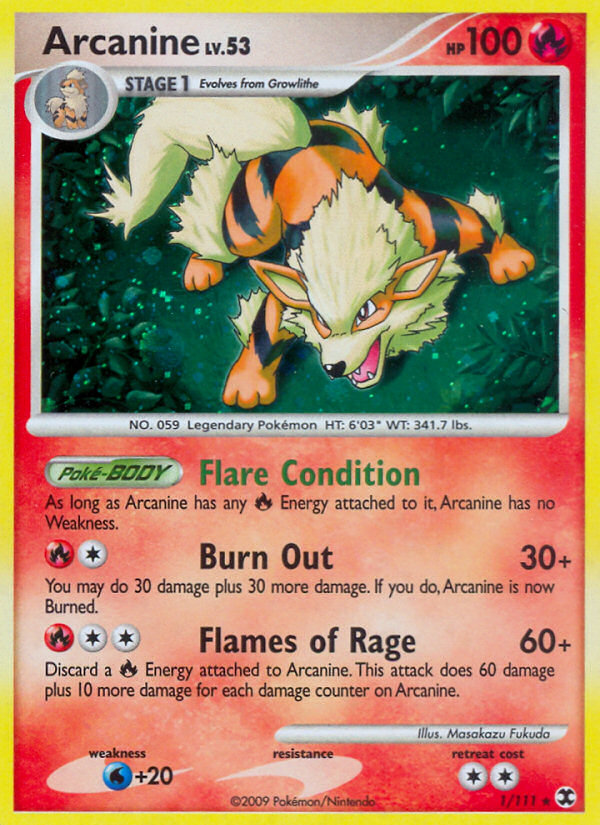 Arcanine (1/111) [Platinum: Rising Rivals] | Mega City Incorporated