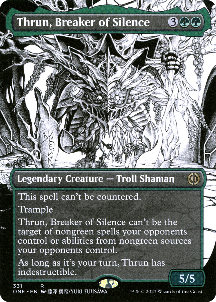 Thrun, Breaker of Silence (Borderless Manga) [Phyrexia: All Will Be One] | Mega City Incorporated