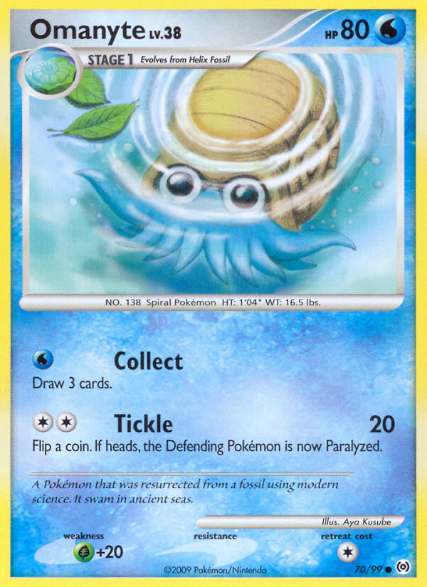 Omanyte (70/99) [Platinum: Arceus] | Mega City Incorporated