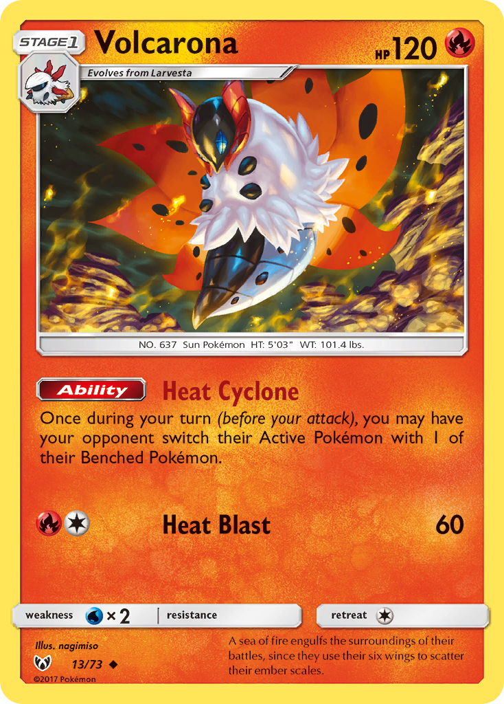 Volcarona (13/73) [Sun & Moon: Shining Legends] | Mega City Incorporated