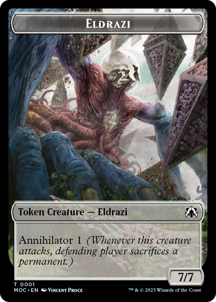 Eldrazi // Angel (4) Double-Sided Token [March of the Machine Commander Tokens] | Mega City Incorporated