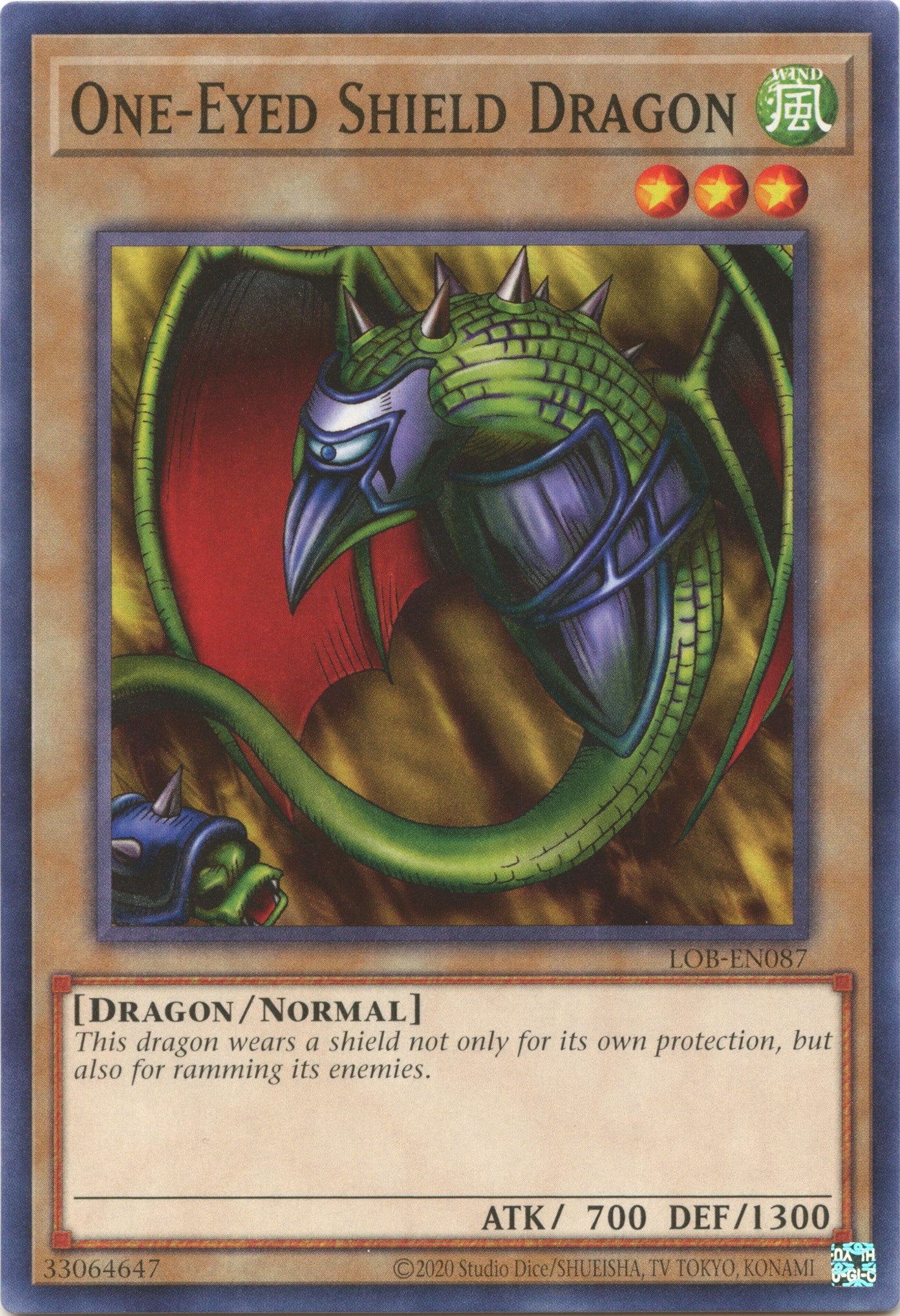 One-Eyed Shield Dragon (25th Anniversary) [LOB-EN087] Common | Mega City Incorporated