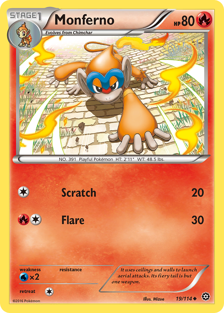 Monferno (19/114) [XY: Steam Siege] | Mega City Incorporated