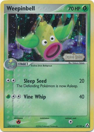 Weepinbell (47/92) (Stamped) [EX: Legend Maker] | Mega City Incorporated