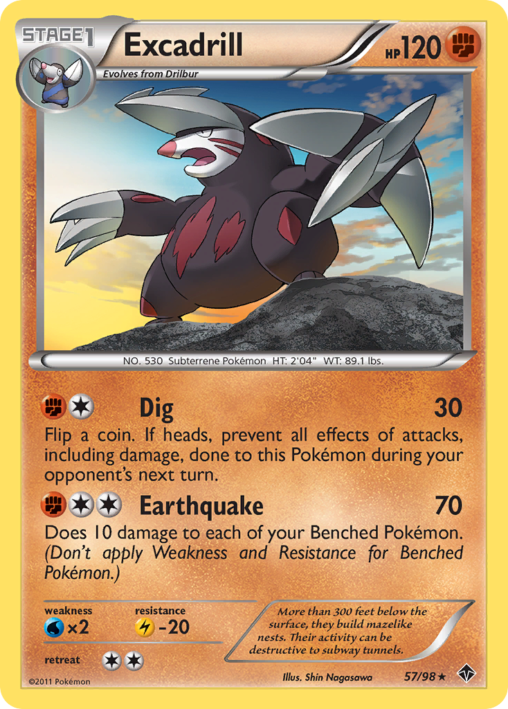 Excadrill (57/98) [Black & White: Emerging Powers] | Mega City Incorporated