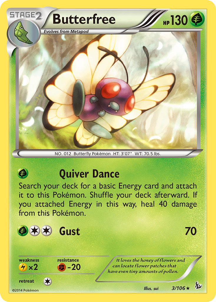 Butterfree (3/106) [XY: Flashfire] | Mega City Incorporated