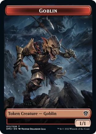 Zombie Knight // Goblin Double-sided Token [Dominaria United Commander Tokens] | Mega City Incorporated