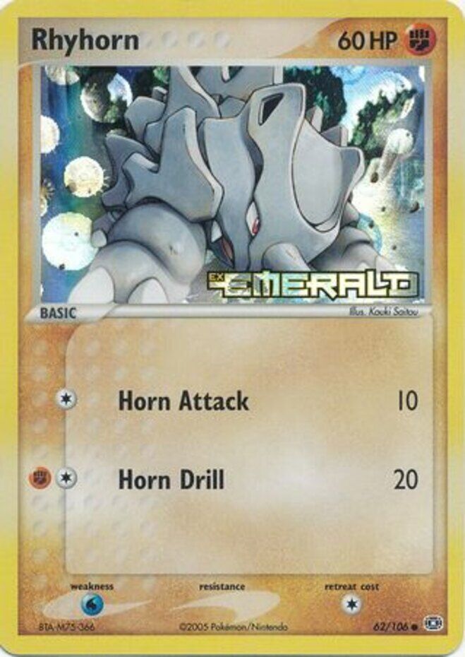 Rhyhorn (62/106) (Stamped) [EX: Emerald] | Mega City Incorporated