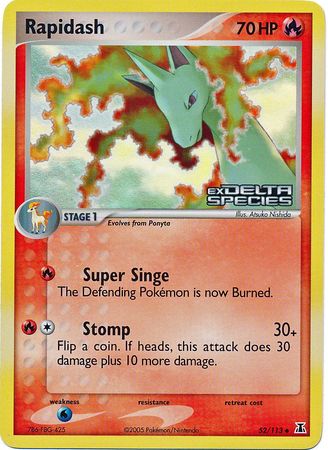 Rapidash (52/113) (Stamped) [EX: Delta Species] | Mega City Incorporated