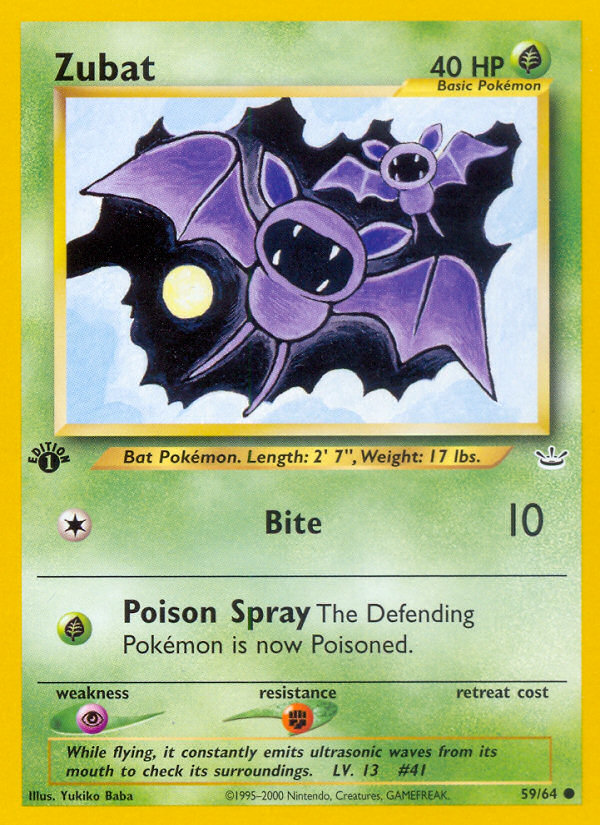 Zubat (59/64) [Neo Revelation 1st Edition] | Mega City Incorporated