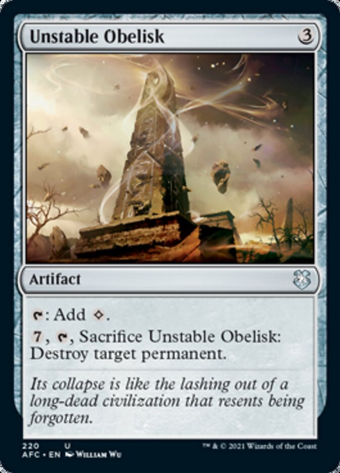 Unstable Obelisk [Dungeons & Dragons: Adventures in the Forgotten Realms Commander] | Mega City Incorporated