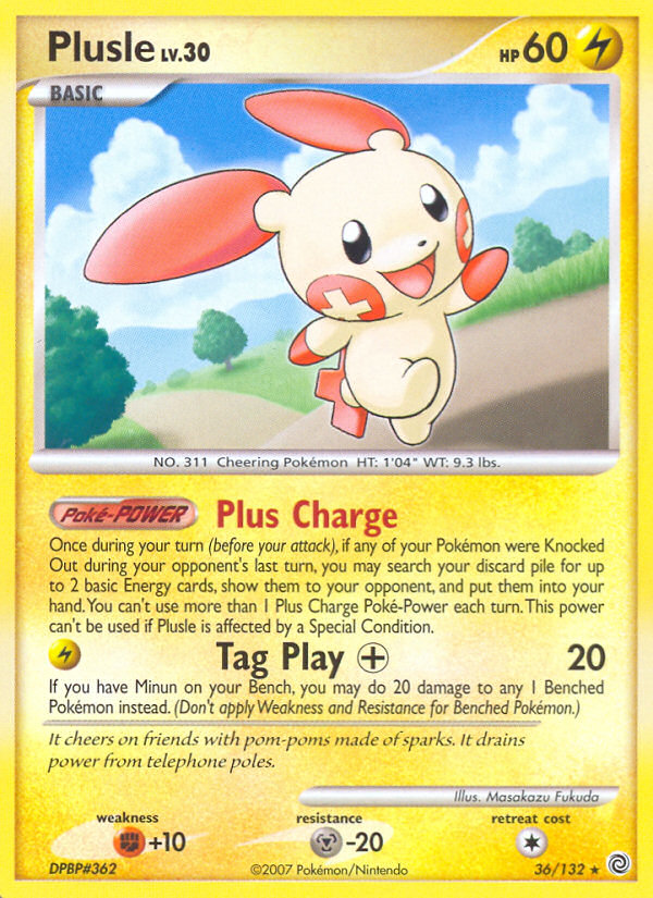 Plusle (36/132) [Diamond & Pearl: Secret Wonders] | Mega City Incorporated