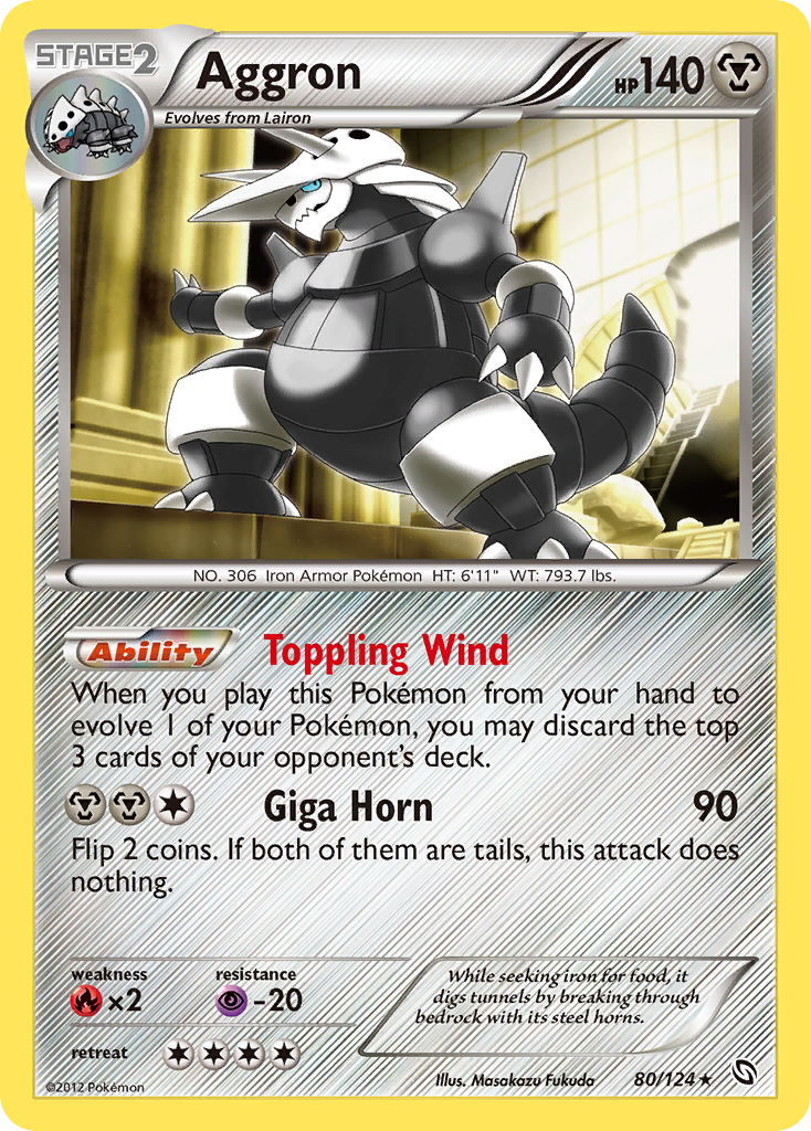 Aggron (80/124) [Black & White: Dragons Exalted] | Mega City Incorporated