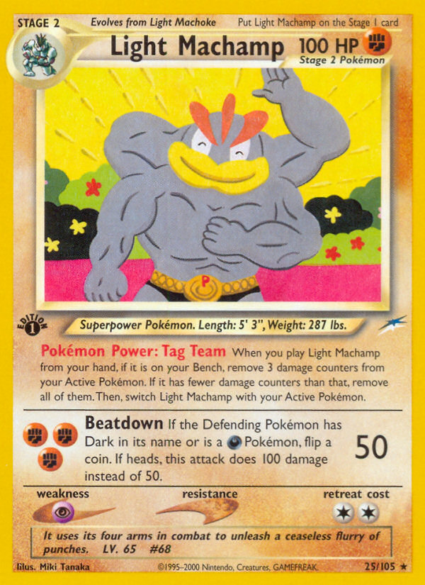 Light Machamp (25/105) [Neo Destiny 1st Edition] | Mega City Incorporated