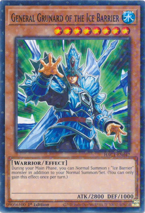 General Grunard of the Ice Barrier (Duel Terminal) [HAC1-EN042] Common | Mega City Incorporated