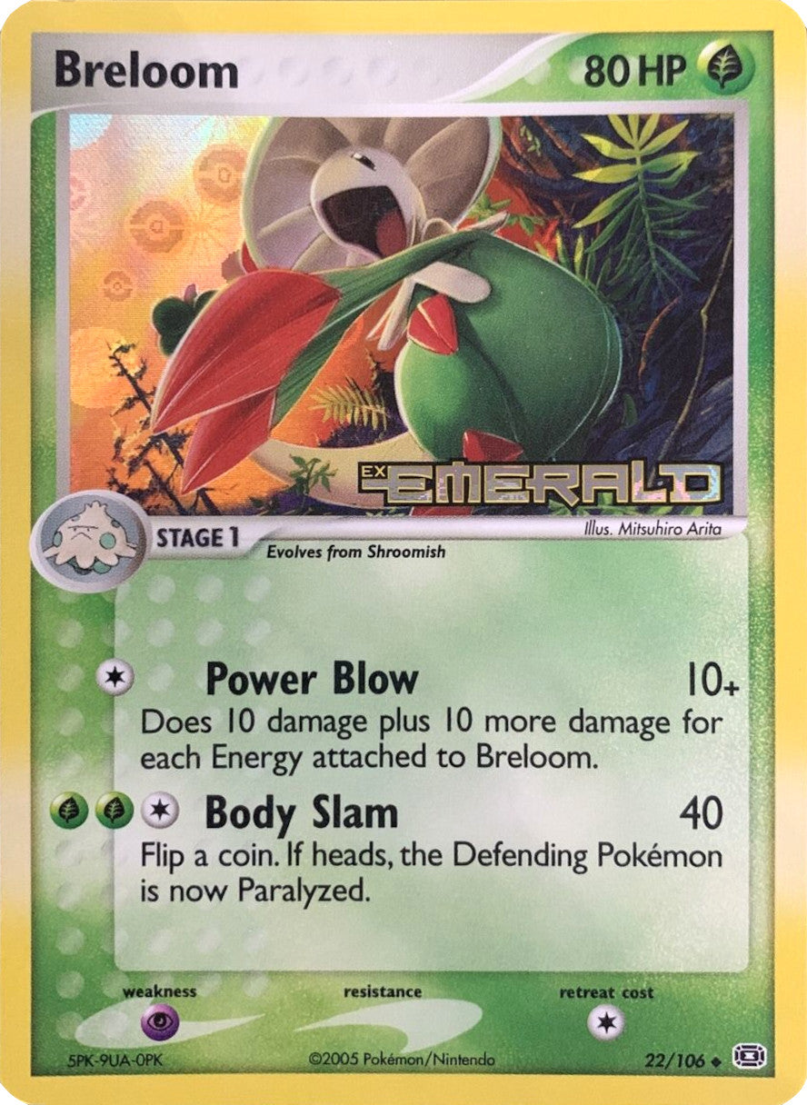 Breloom (22/106) (Stamped) [EX: Emerald] | Mega City Incorporated