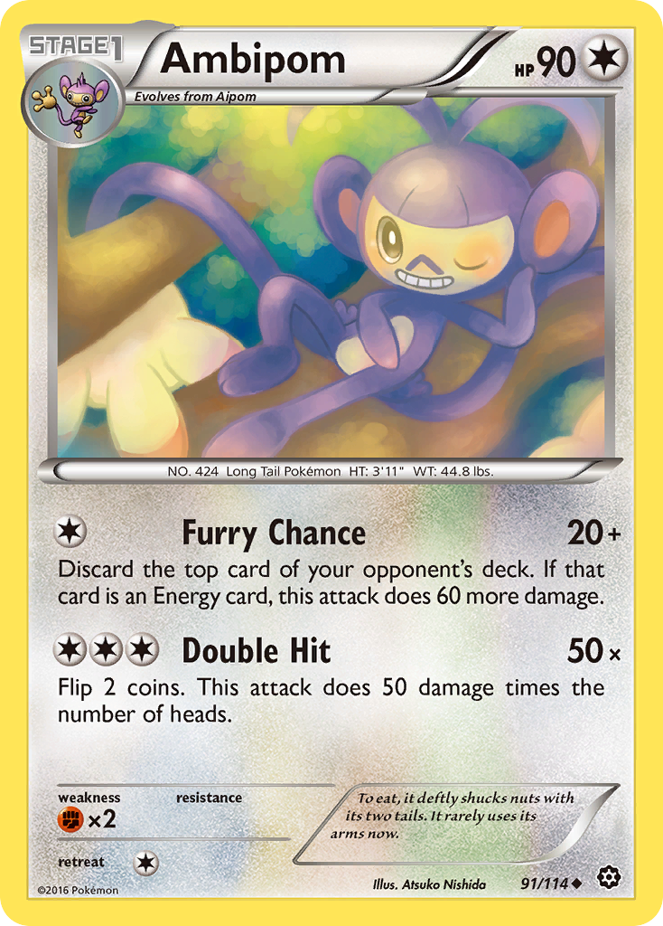 Ambipom (91/114) [XY: Steam Siege] | Mega City Incorporated