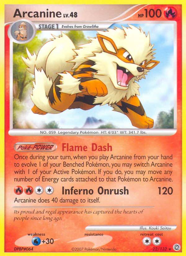 Arcanine (22/132) [Diamond & Pearl: Secret Wonders] | Mega City Incorporated