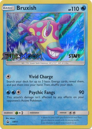 Bruxish (SM11) (Staff Prerelease Promo) [Sun & Moon: Black Star Promos] | Mega City Incorporated