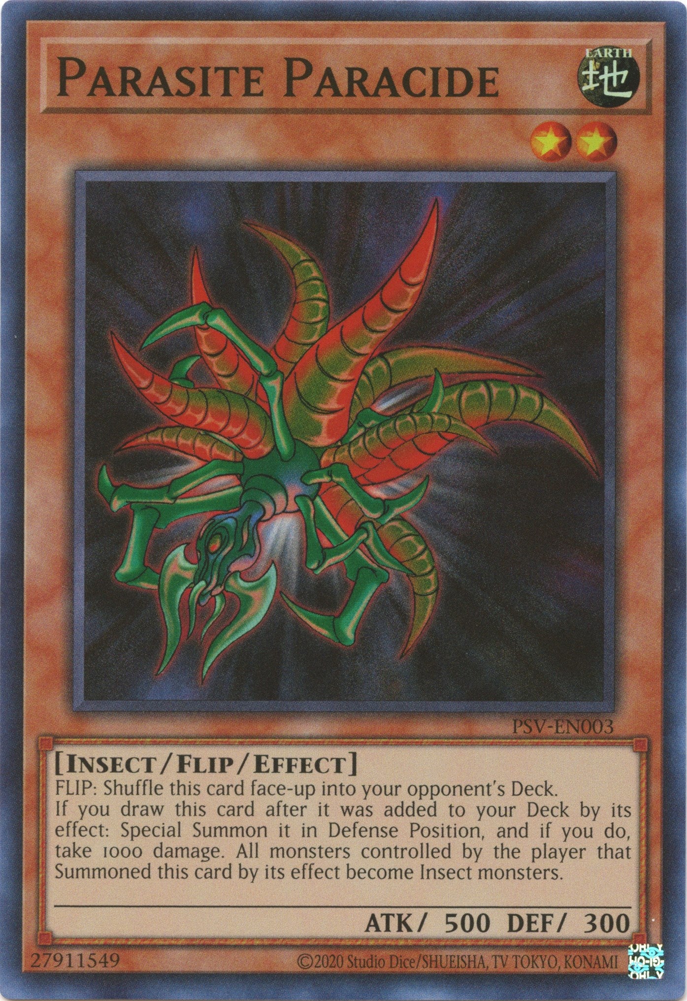 Parasite Paracide (25th Anniversary) [PSV-EN003] Super Rare | Mega City Incorporated