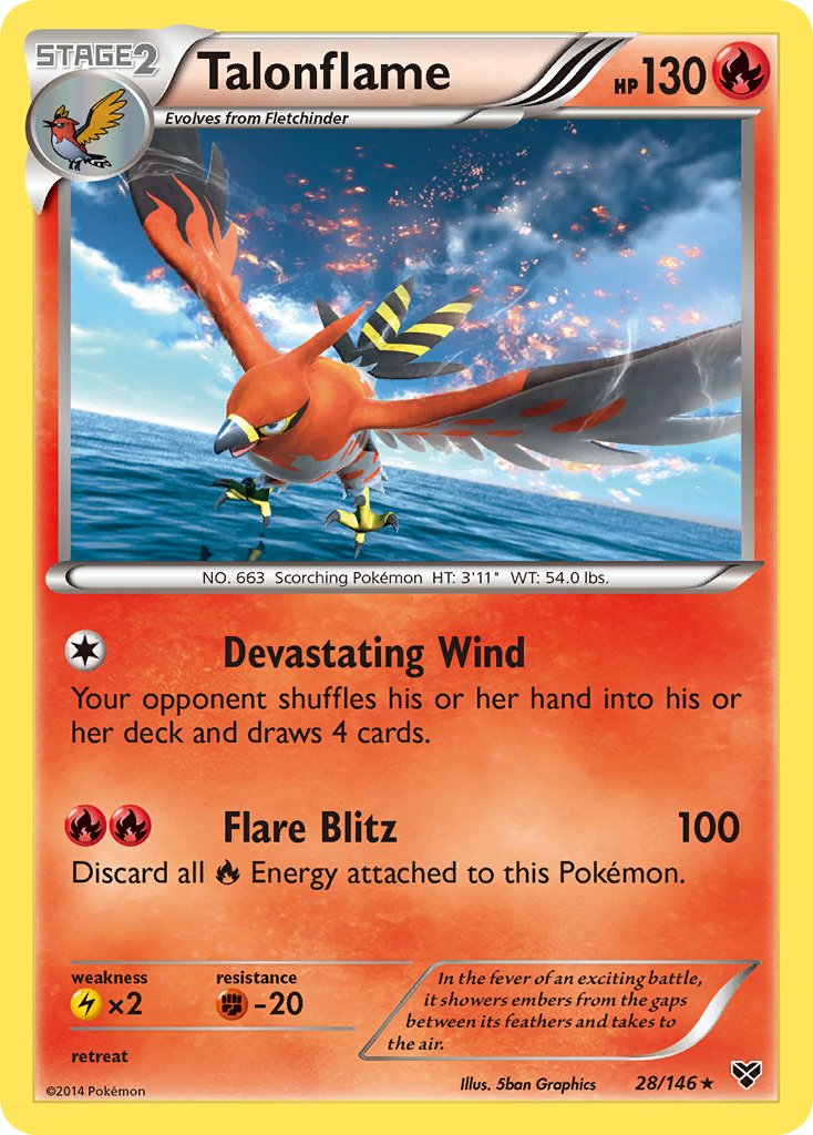 Talonflame (28/146) (Cosmos Holo) (Blister Exclusive) [XY: Base Set] | Mega City Incorporated