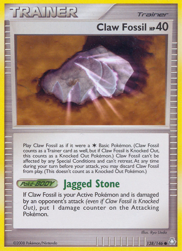 Claw Fossil (138/146) [Diamond & Pearl: Legends Awakened] | Mega City Incorporated