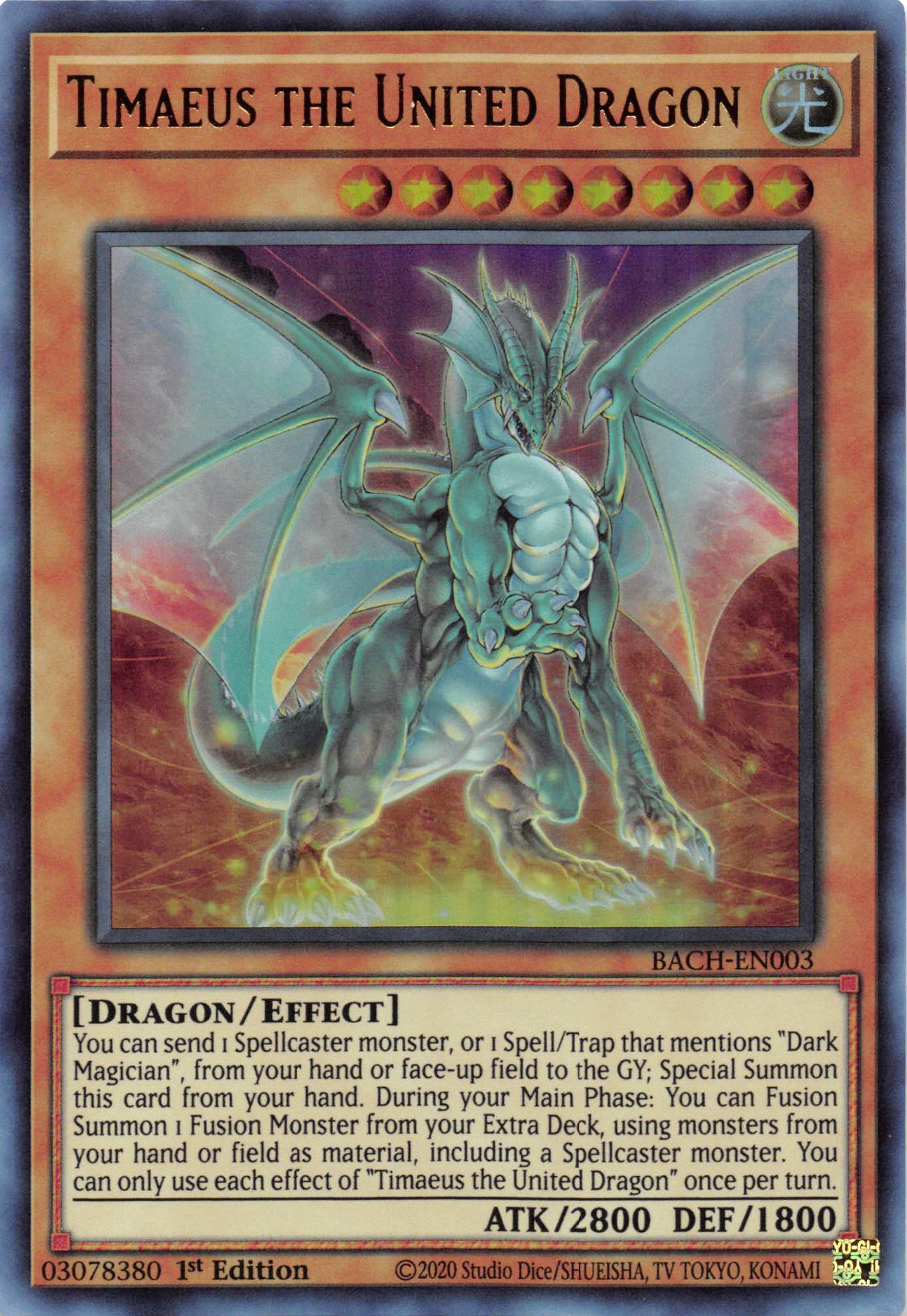 Timaeus the United Dragon [BACH-EN003] Ultra Rare | Mega City Incorporated