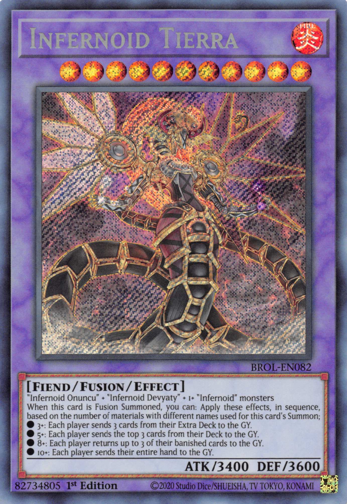 Infernoid Tierra [BROL-EN082] Secret Rare | Mega City Incorporated