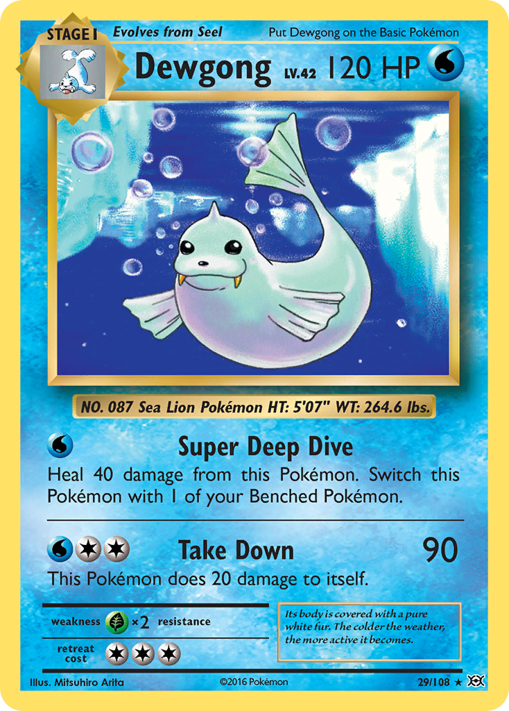 Dewgong (29/108) [XY: Evolutions] | Mega City Incorporated