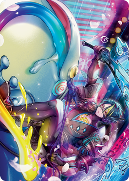 Tatsunari, Toad Rider Art Card [Kamigawa: Neon Dynasty Art Series] | Mega City Incorporated