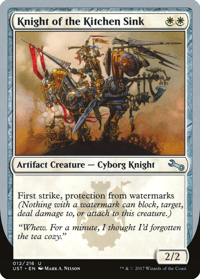 Knight of the Kitchen Sink ("protection from watermarks") [Unstable] | Mega City Incorporated