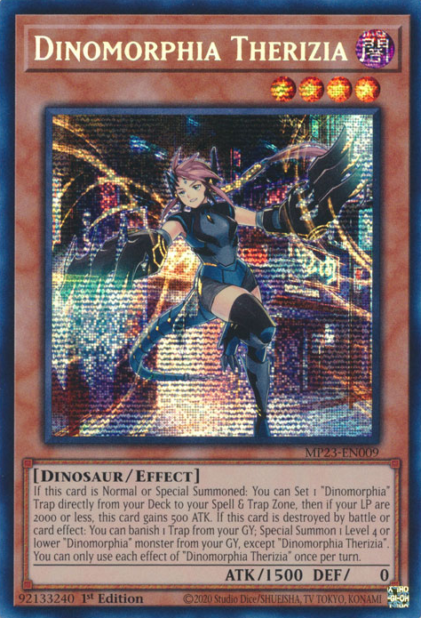 Dinomorphia Therizia [MP23-EN009] Prismatic Secret Rare | Mega City Incorporated