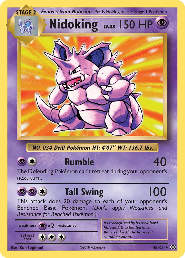 Nidoking (45/108) (Theme Deck Exclusive) [XY: Evolutions] | Mega City Incorporated