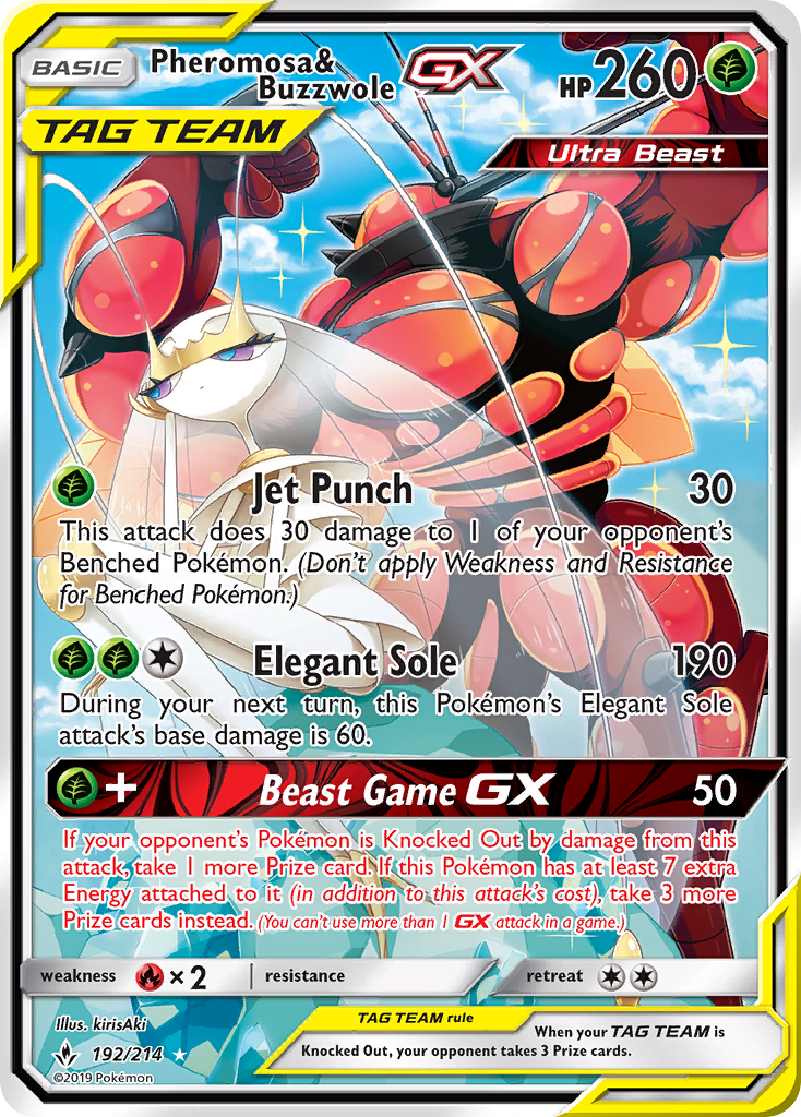 Pheromosa & Buzzwole GX (192/214) [Sun & Moon: Unbroken Bonds] | Mega City Incorporated