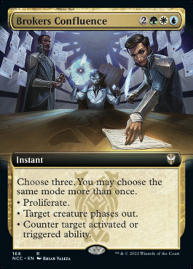 Brokers Confluence (Extended Art) [Streets of New Capenna Commander] | Mega City Incorporated