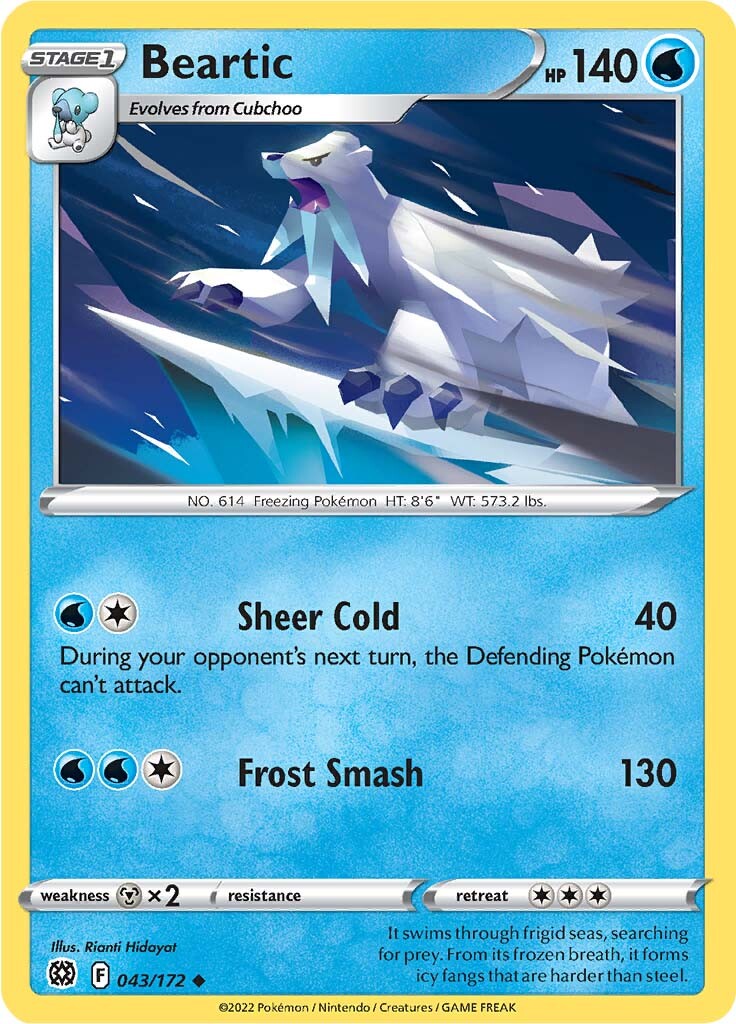 Beartic (043/172) [Sword & Shield: Brilliant Stars] | Mega City Incorporated