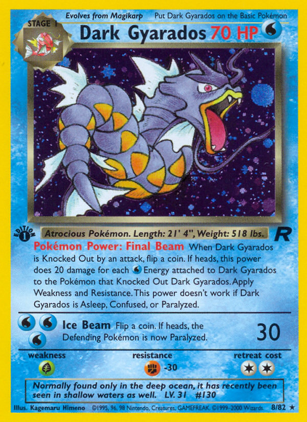 Dark Gyarados (8/82) [Team Rocket 1st Edition] | Mega City Incorporated