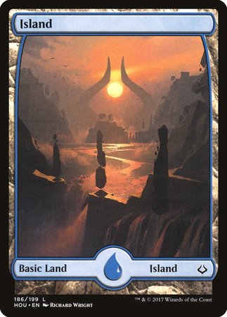 Island (186) - Full Art [Hour of Devastation] | Mega City Incorporated