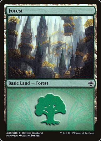 Forest - Selesnya (A09) [GRN Ravnica Weekend] | Mega City Incorporated